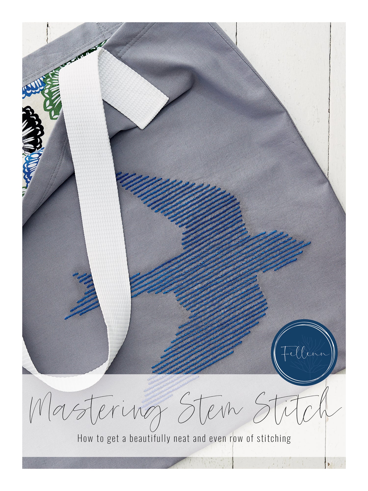 Mastering Stem Stitch. A free guide on how to do beautifully neat and even stem stitch. By embroidery artist and author Kelly Fletcher.