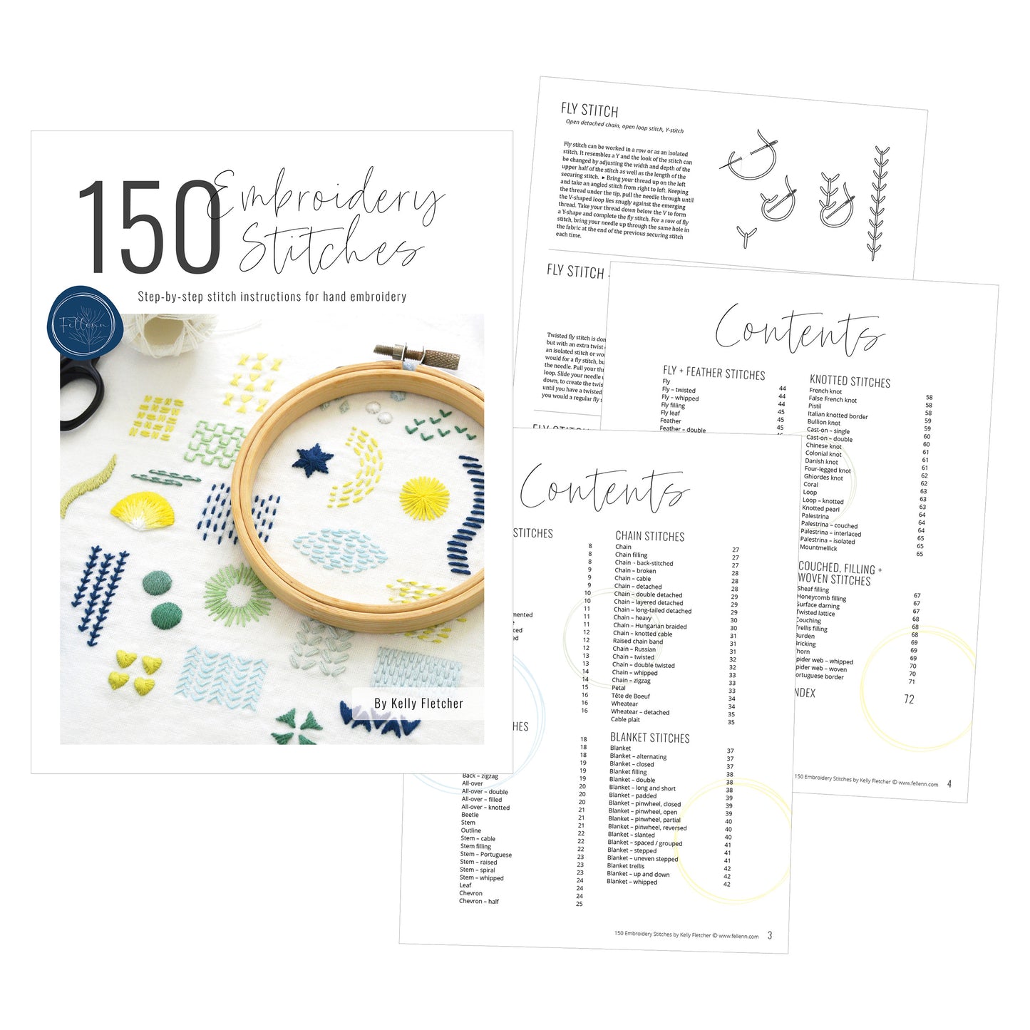 150 Embroidery Stitches + Stitch Samplers