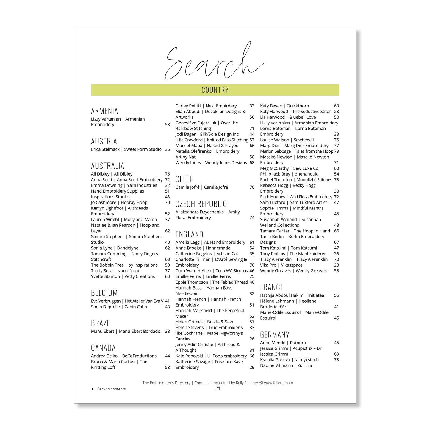 The Embroiderer's Directory
